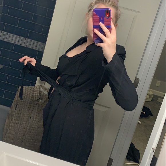 Vintage luxury brand sheer ruffle cardigan - Picture 3 of 5